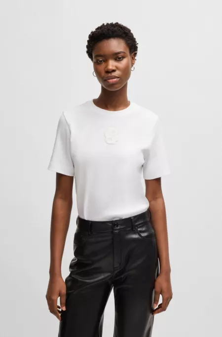Interlock-cotton T-shirt with Double B monogram