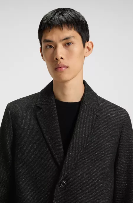 Regular-fit coat in cavalry twill