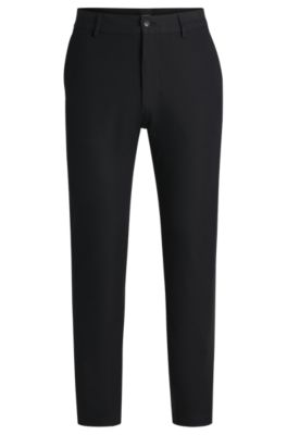 Modern-fit trousers in a stretch-cotton blend, Black