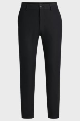 Modern-fit trousers in a stretch-cotton blend, Black