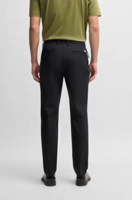 Modern-fit trousers in a stretch-cotton blend, Black