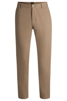 Modern-fit trousers in a stretch-cotton blend, Beige