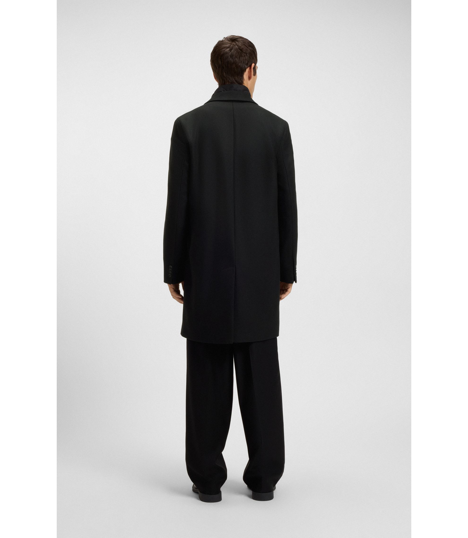 Veste Hugo Boss Nye2 – Manteau En Laine Noir – Coupe Slim – Taille 36R – Neuf Avec étiquettes