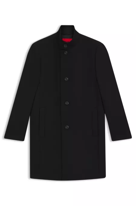 Regular-fit coat in a wool blend