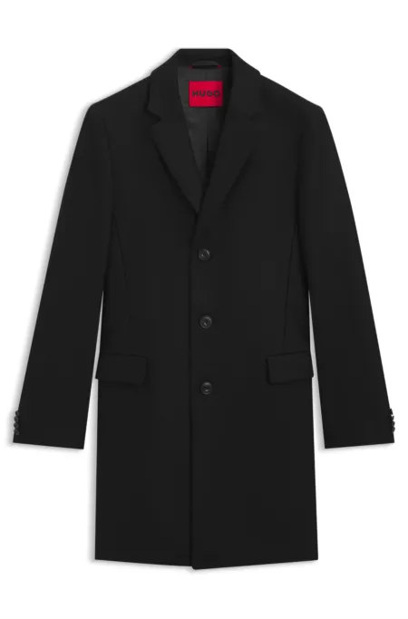 Slim-fit coat in a wool blend with cashmere