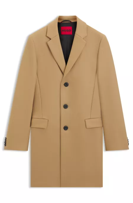 Slim-fit coat in a wool blend with cashmere