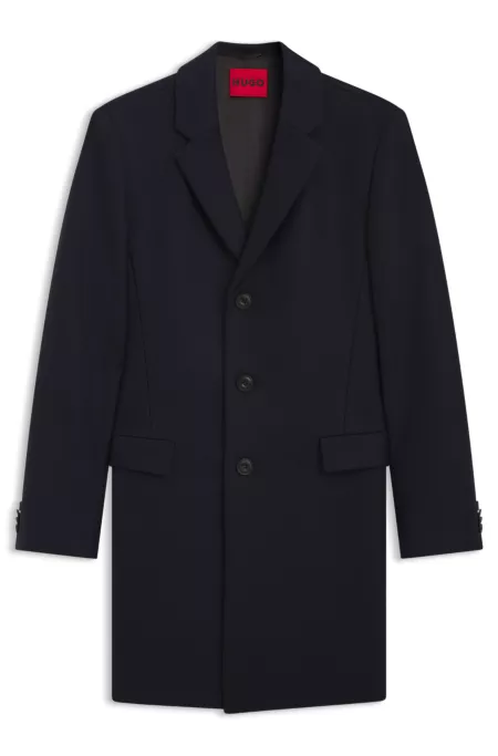 Slim-fit coat in a wool blend with cashmere