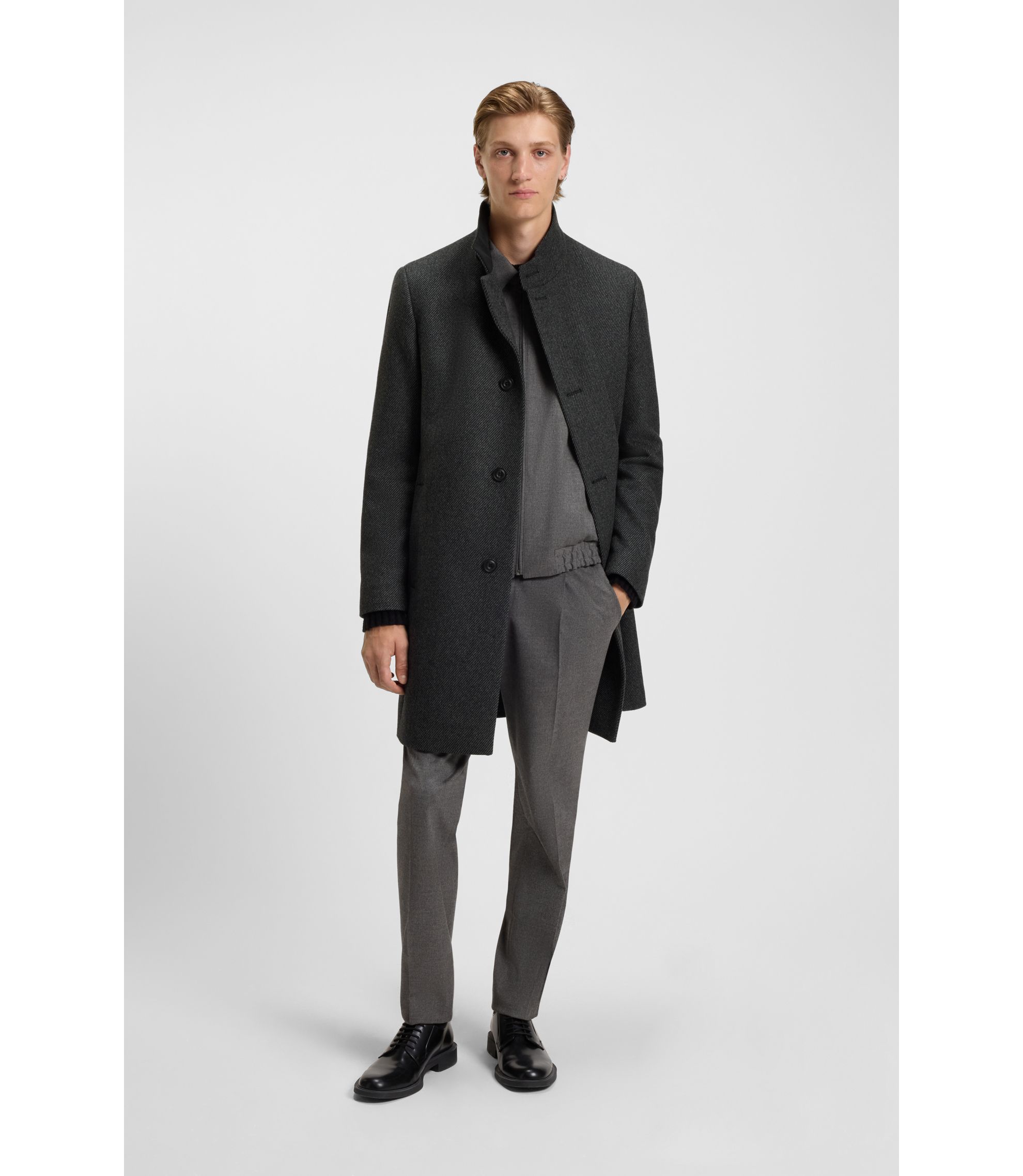 HUGO BOSSグレーMenカジュアルコート