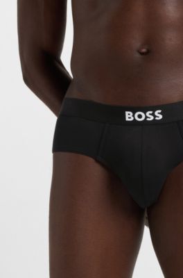 Three-pack of briefs in stretch-cotton jersey, Black