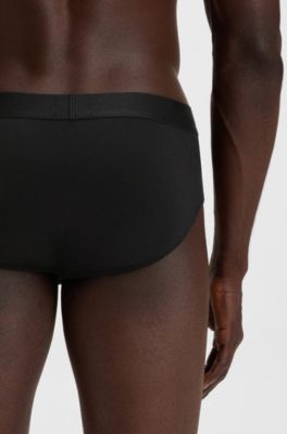 Three-pack of briefs in stretch-cotton jersey, Black
