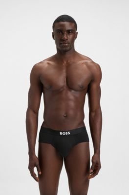 Three-pack of briefs in stretch-cotton jersey, Black