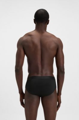 Three-pack of briefs in stretch-cotton jersey, Black