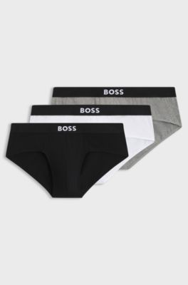 BOSS ONE ブリーフ3枚セット ストレッチコットン, White / Grey / Black