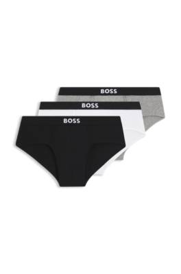 Three-pack low-rise briefs in stretch cotton