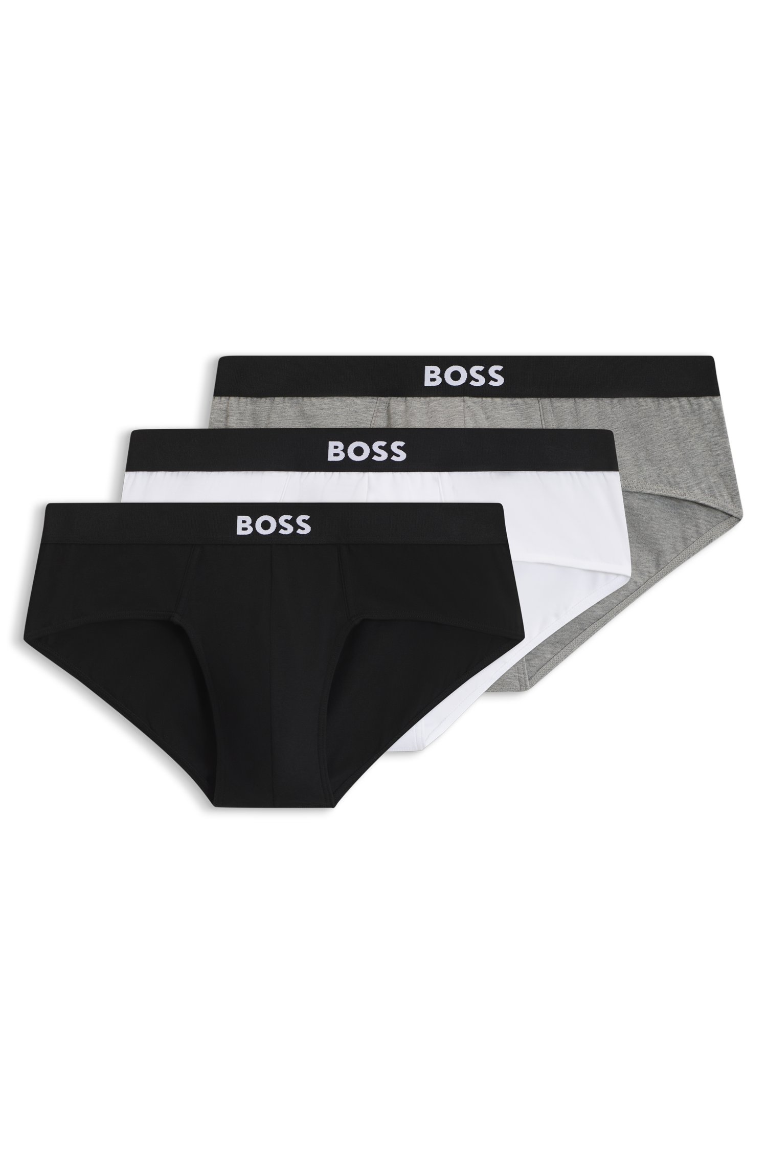 Boss Trosa gråmelerad / svart t-shirts herr – bild 3