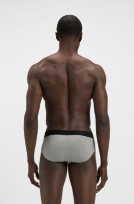 ブリーフ3枚セット ストレッチコットン ジャージー, White / Grey / Black
