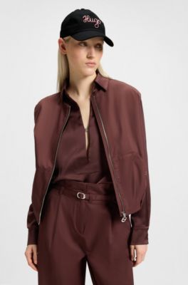 Cotton-twill cap with embroidered logo, Black