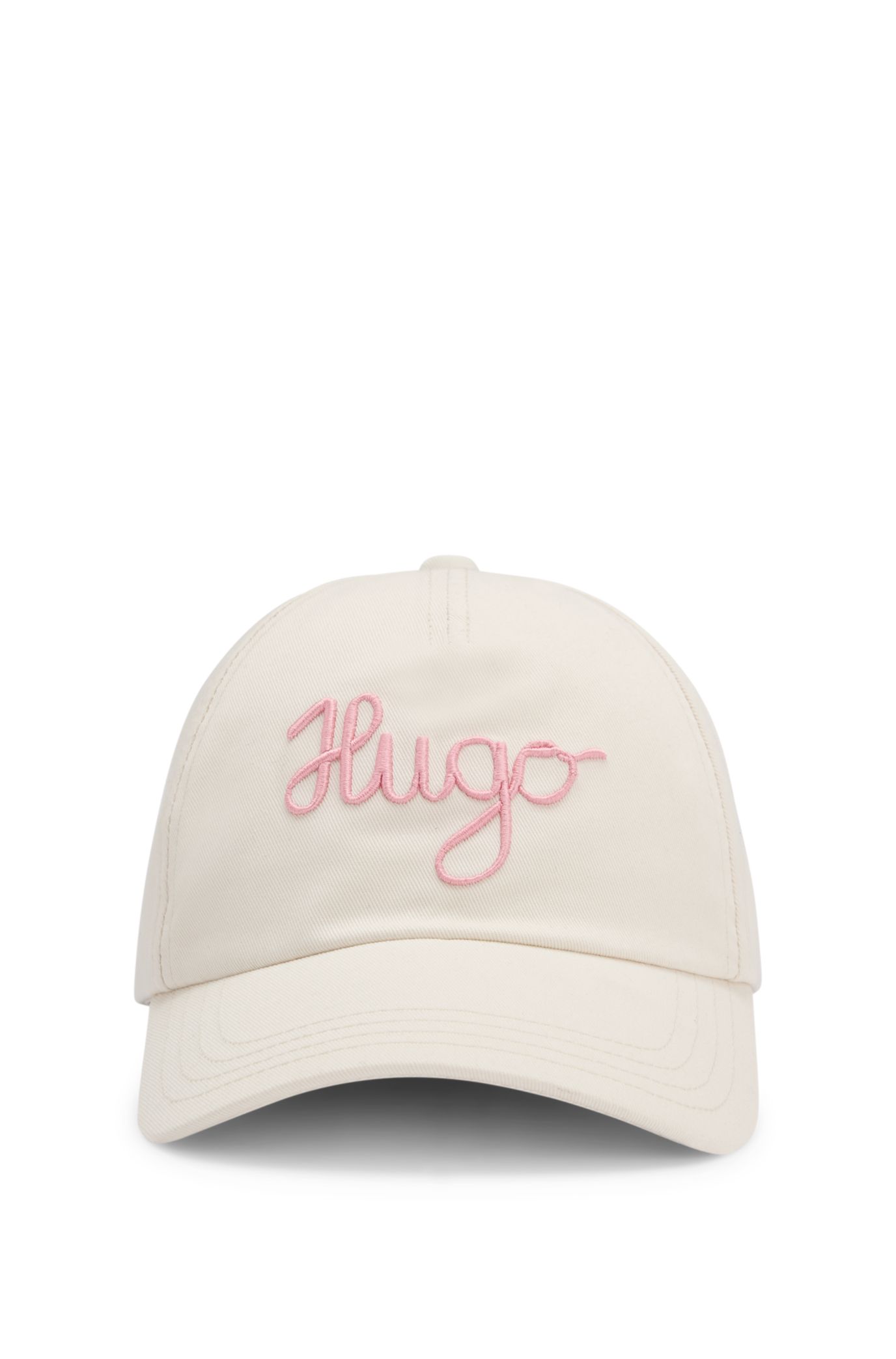 HUGO - コットンツイル キャップ ロゴエンブロイダリー - ナチュラル