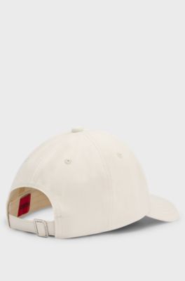 Cotton-twill cap with embroidered logo, Natural