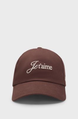 Cotton-twill cap with embroidered logo, Dark Brown