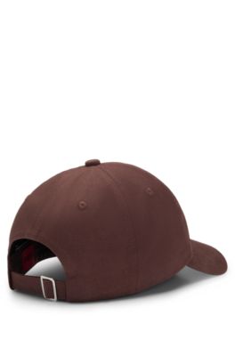 Cotton-twill cap with embroidered logo, Dark Brown