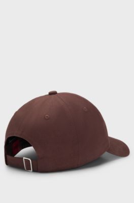 Cotton-twill cap with embroidered logo, Dark Brown