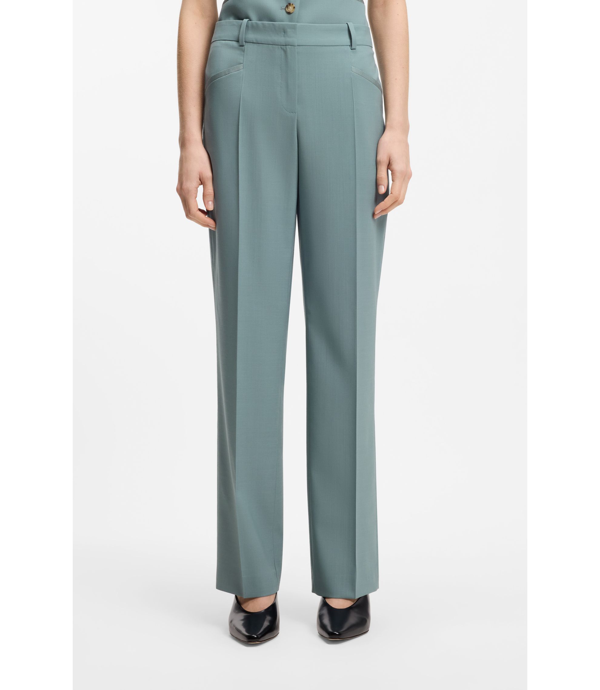 Regular-Fit Hose aus Schurwolle