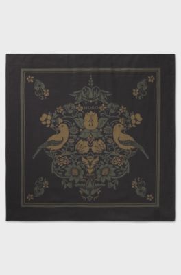 Printed bandana with logo detail, Dark Green