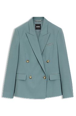 Regular-Fit Blazer aus Schurwolle