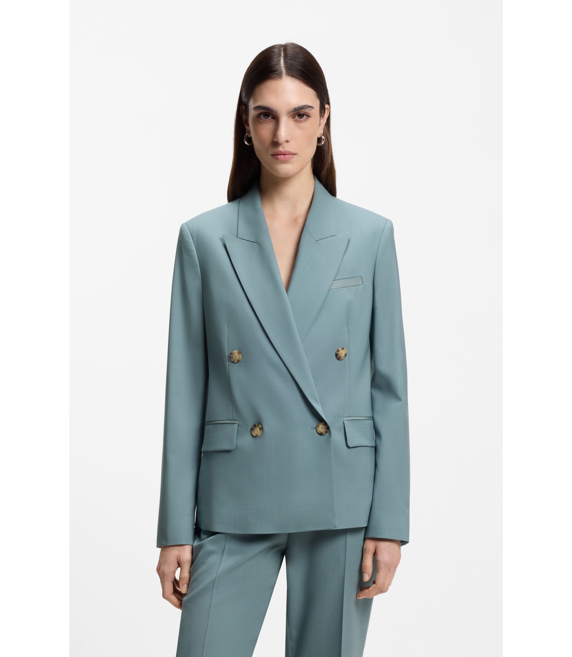 Regular-Fit Blazer aus Schurwolle