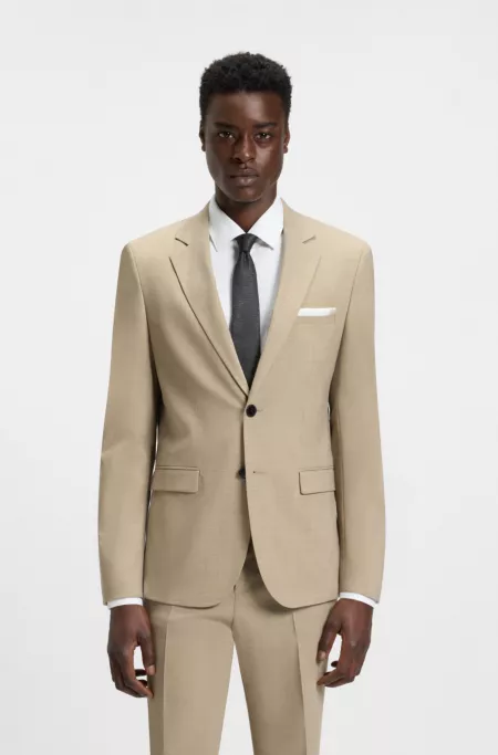 Plain pocket square with logo and border