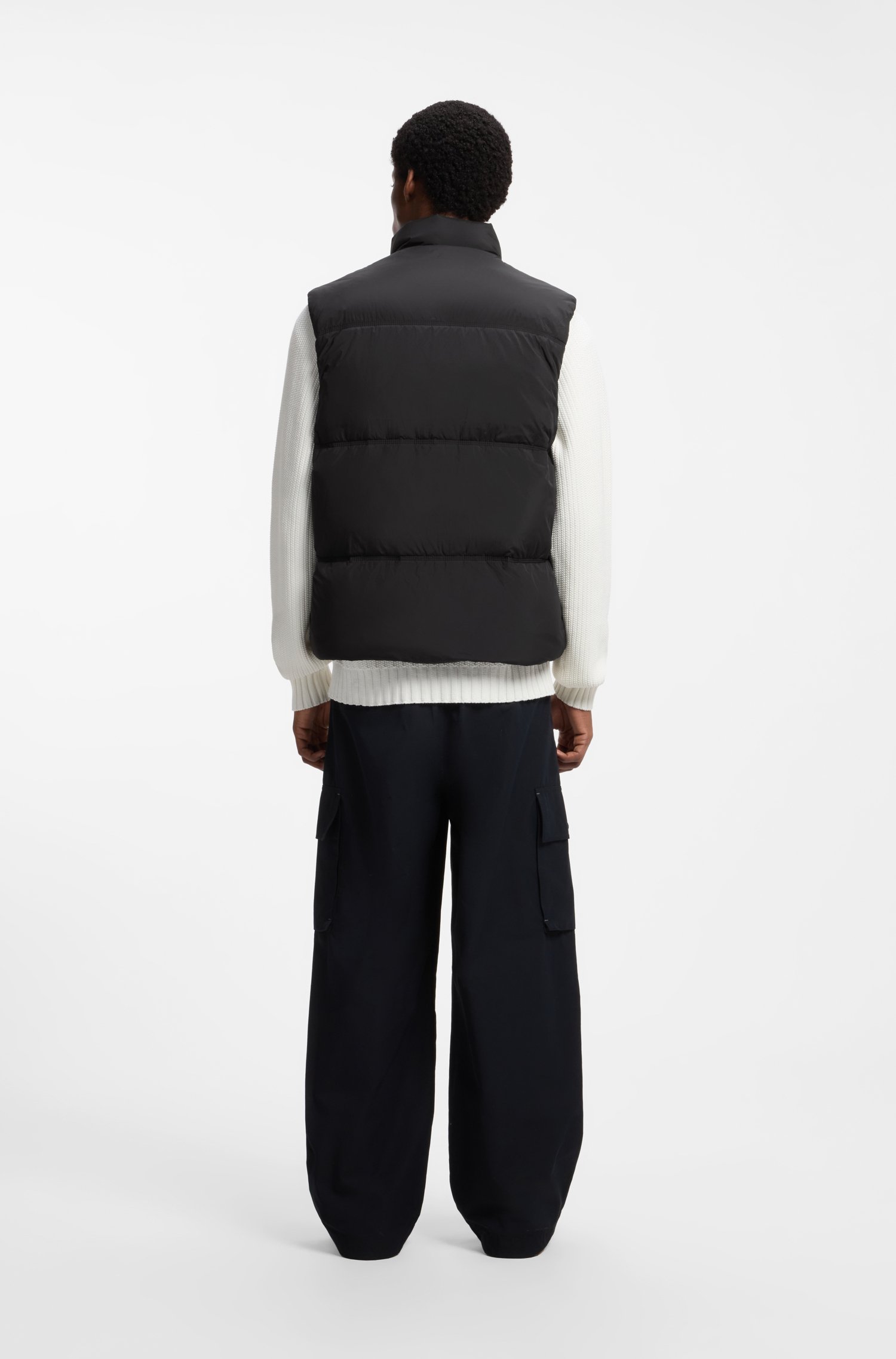 Hugo Relaxed-fit padded gilet with logo badge västar herr – bild 2
