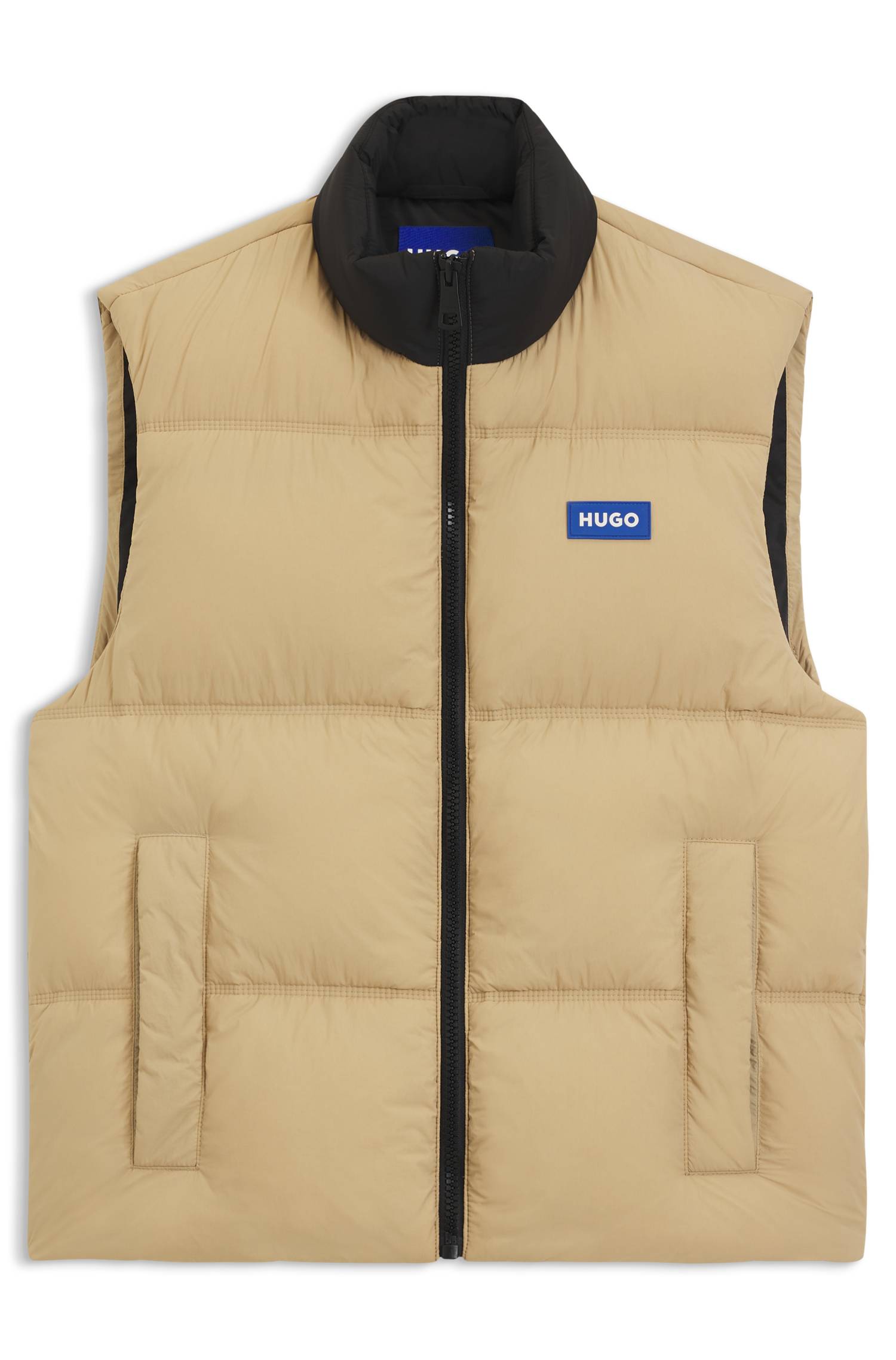 Hugo Relaxed-fit padded gilet with logo badge västar herr – bild 4
