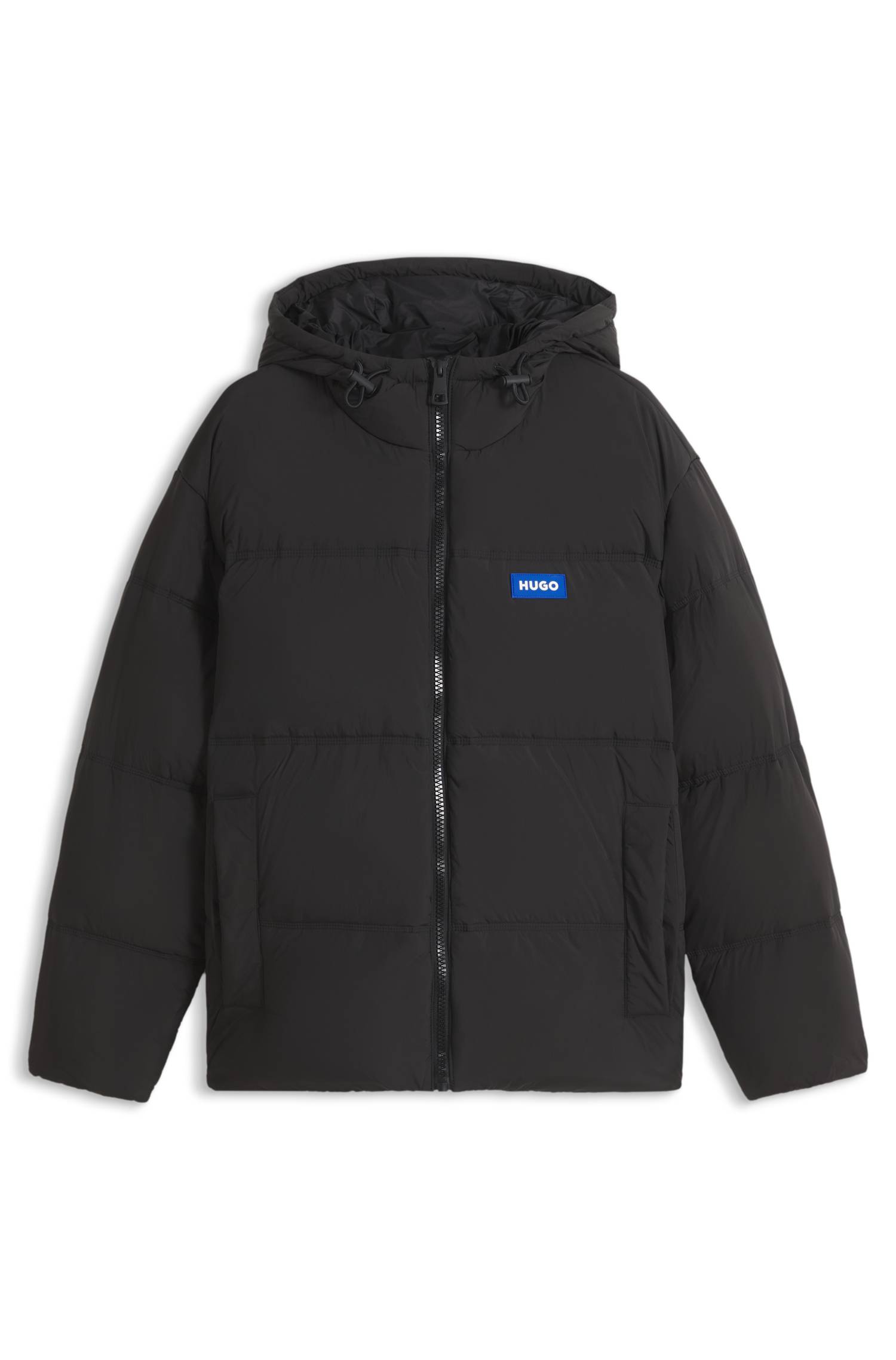 Hugo Relaxed-fit water-repellent jacket with logo badge jackor herr – bild 4