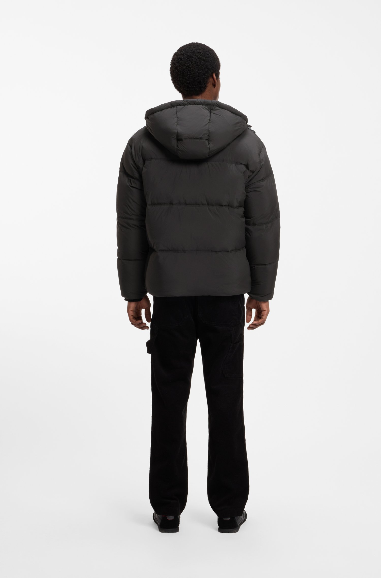 Hugo Relaxed-fit water-repellent jacket with logo badge jackor herr – bild 2