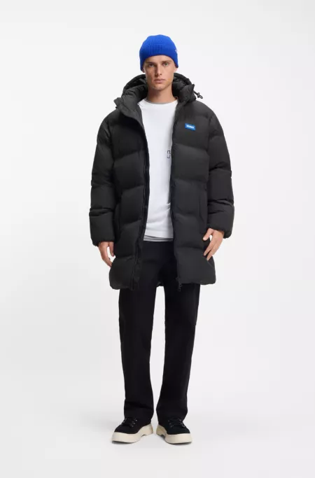 Water-repellent relaxed-fit padded jacket with adjustable hood