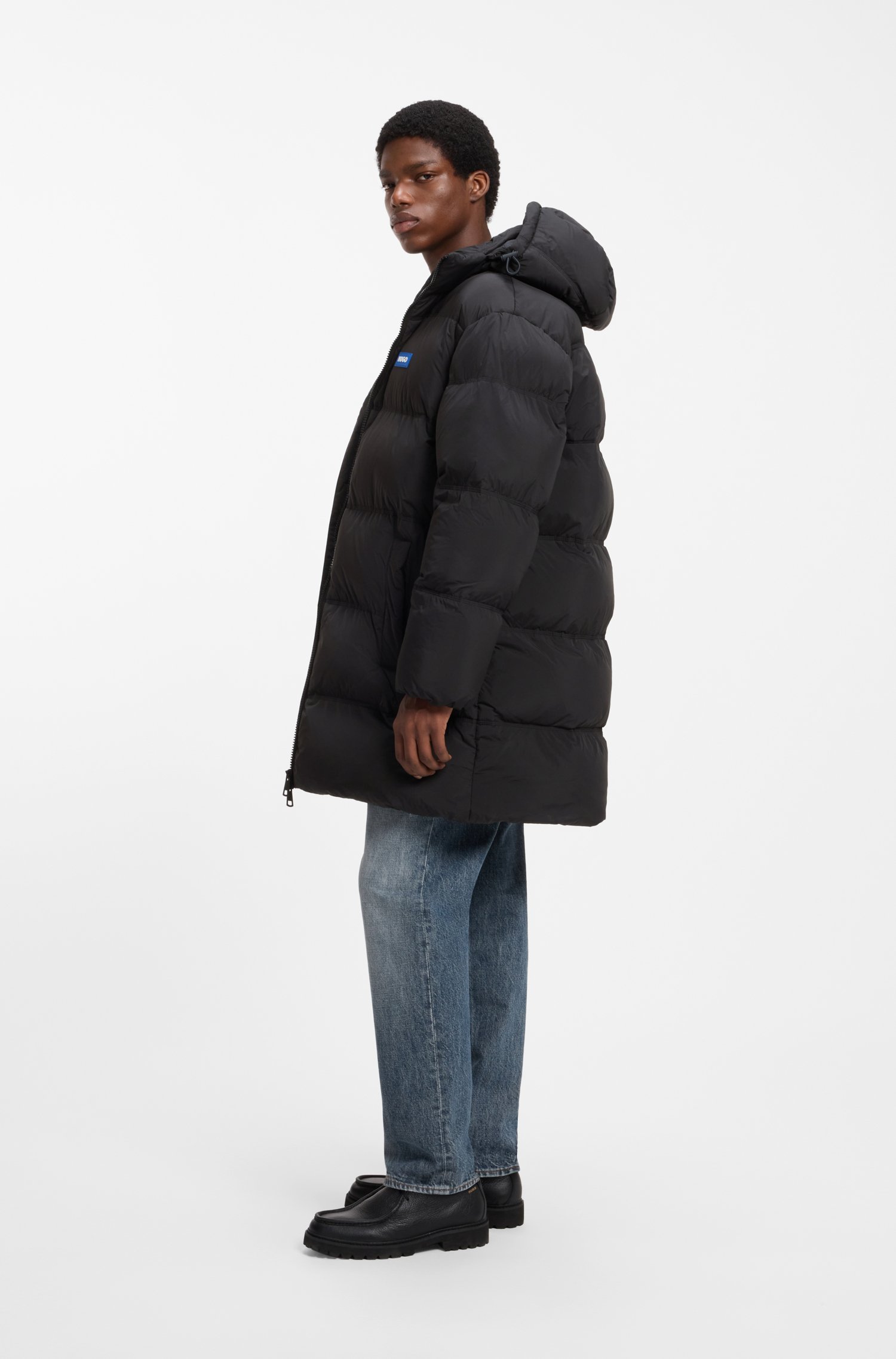 Hugo Longline padded coat with a water-repellent finish jackor herr – bild 2