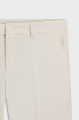 Packable trousers in water-repellent stretch fabric, Natural