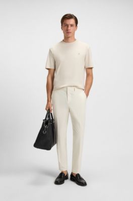 Pantalon pliable en tissu stretch d&eacute;perlant, Blanc