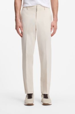 Packable trousers in water-repellent stretch fabric, White