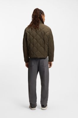 Water-repellent jacket with onion quilting, Dark Brown