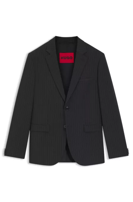 Extra-slim-fit blazer in pinstripe stretch poplin