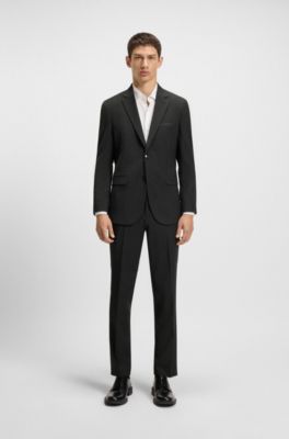 Extra-slim-fit blazer in pinstripe stretch poplin, Dark Grey