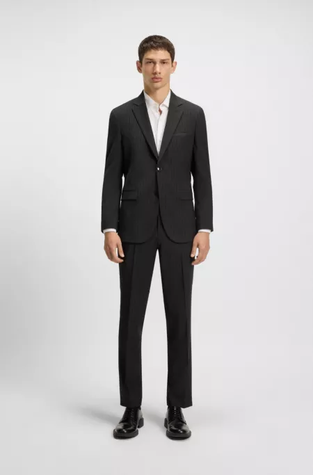 Extra-slim-fit blazer in pinstripe stretch poplin