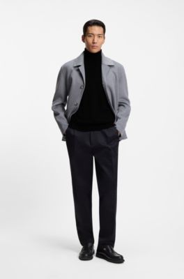 Rollneck sweater in cashmere, Black