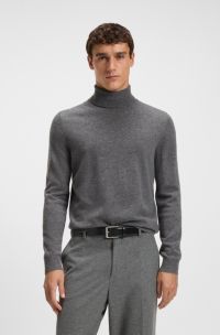 Rollkragenpullover aus Kaschmir, Grau