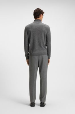 Rollneck sweater in cashmere, Grey