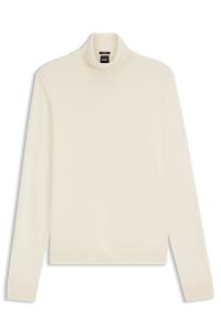 Rollneck sweater in cashmere, White