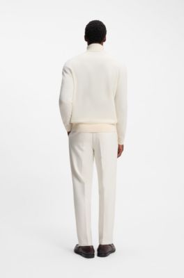 Rollneck sweater in cashmere, Natural