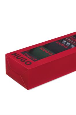 Five-pack of regular-length socks with logo details, Green / Blue